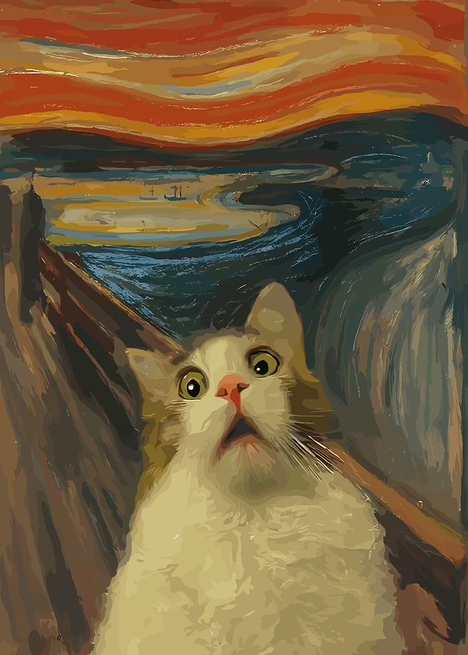 Cat Scream Painting