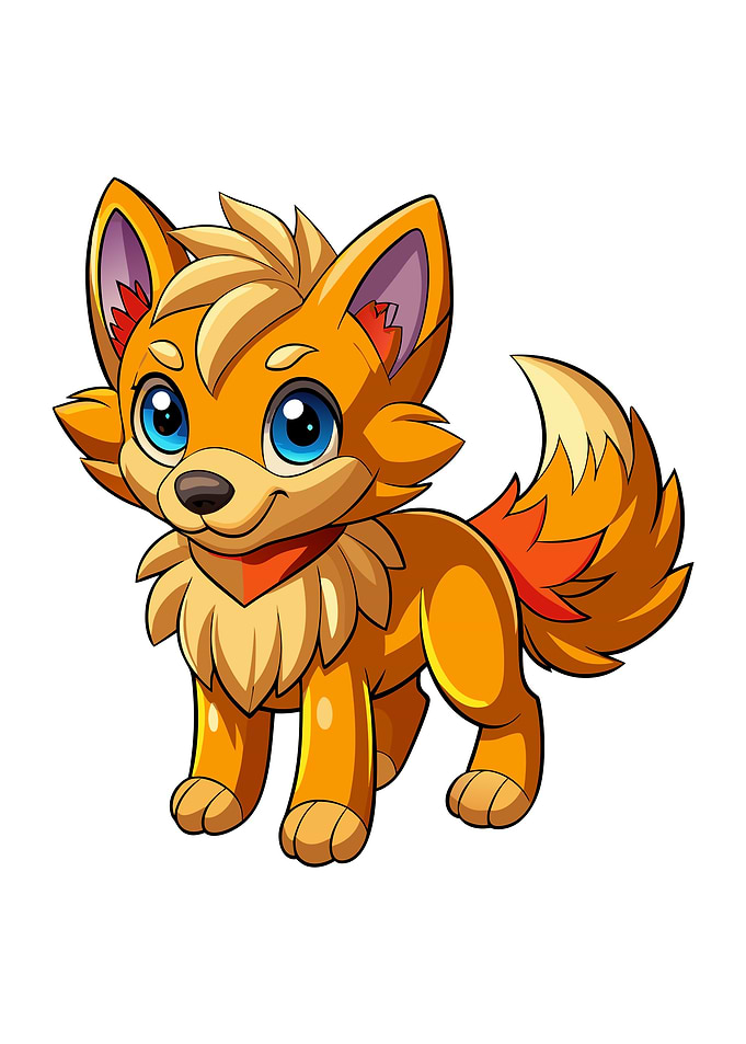 Cute Cartoon Fox Character Illustration