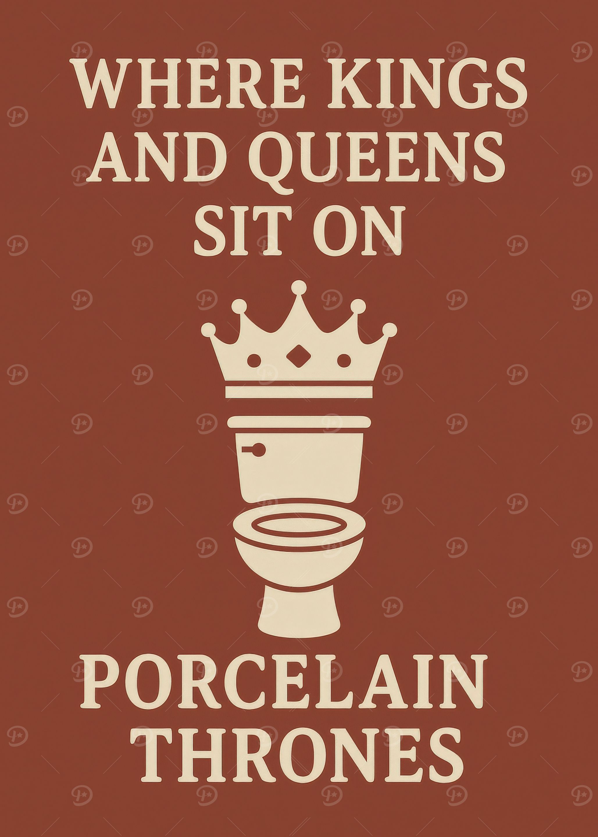 Porcelain Thrones Funny Bathroom Art
