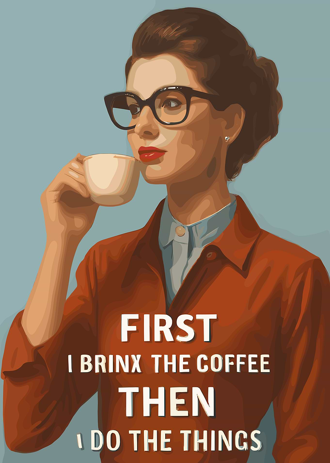 Coffee First, Then Things Poster