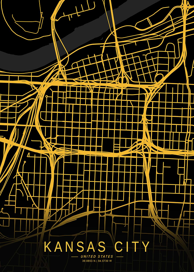 Golden Kansas City Map