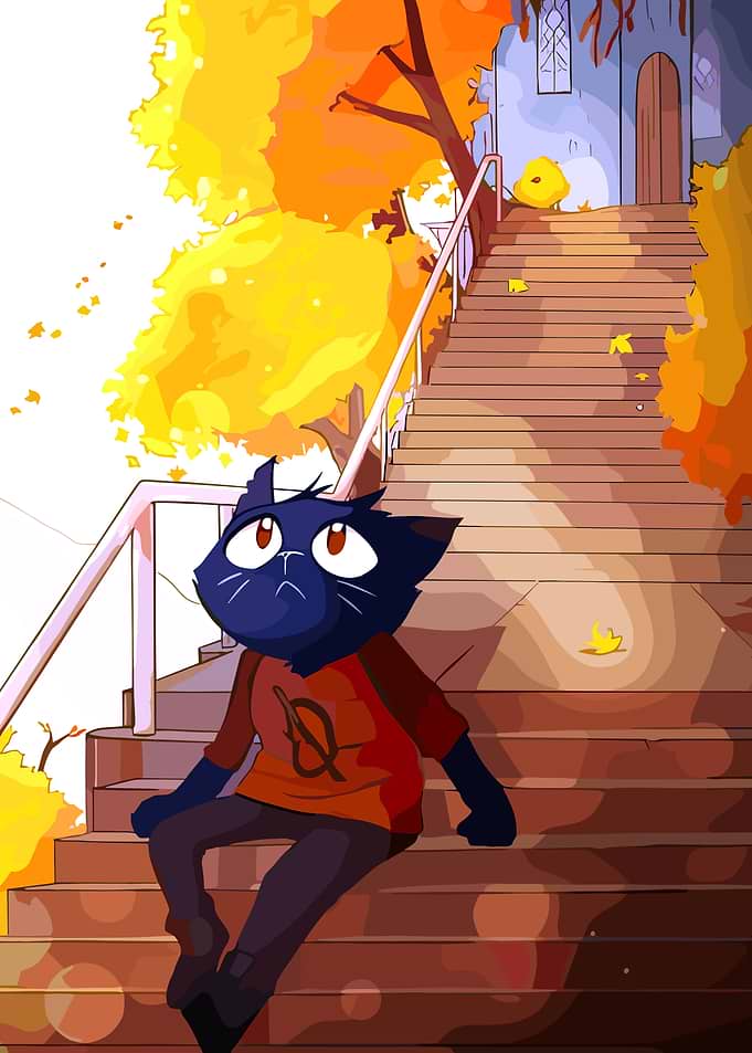 Night in the Woods: Mae on Steps