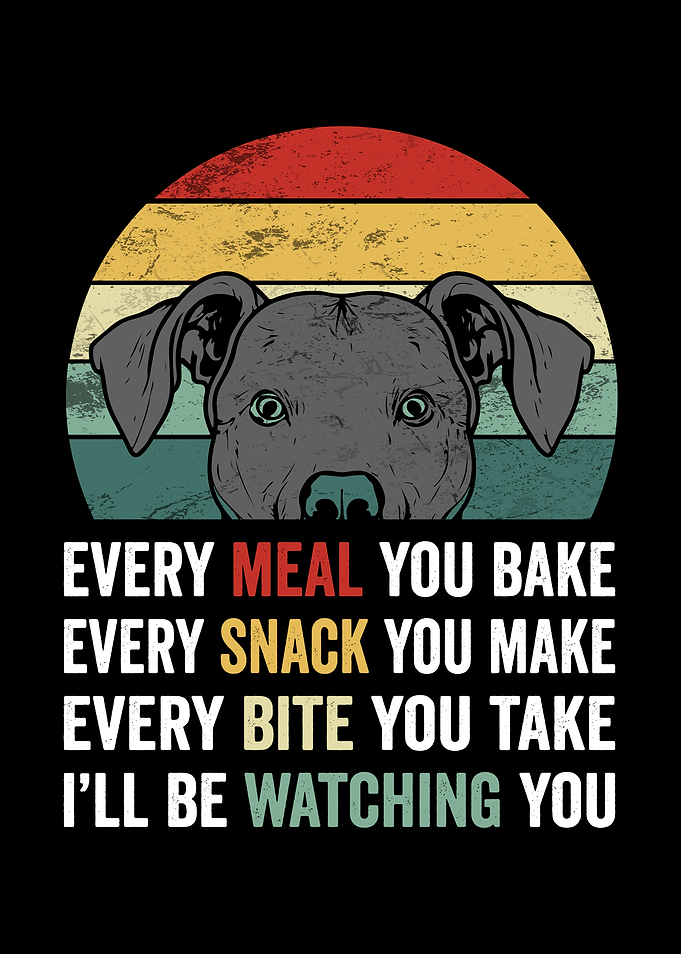 Dog Watching You Retro Design