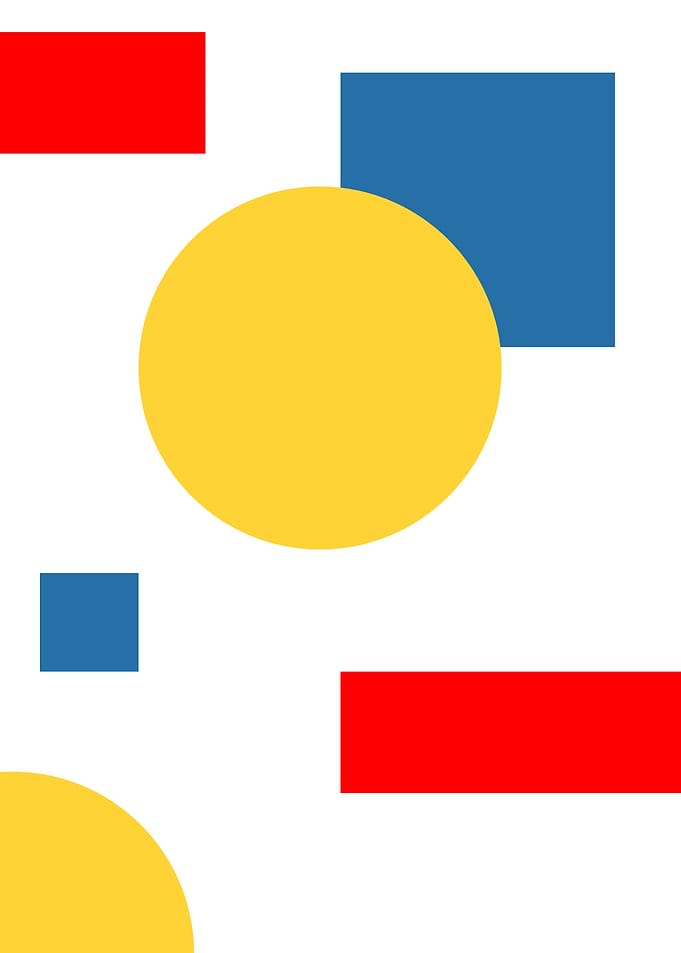 Abstract Geometric Composition Bauhaus Style