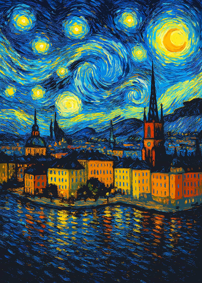 stockholm city hall Starry Night Sky