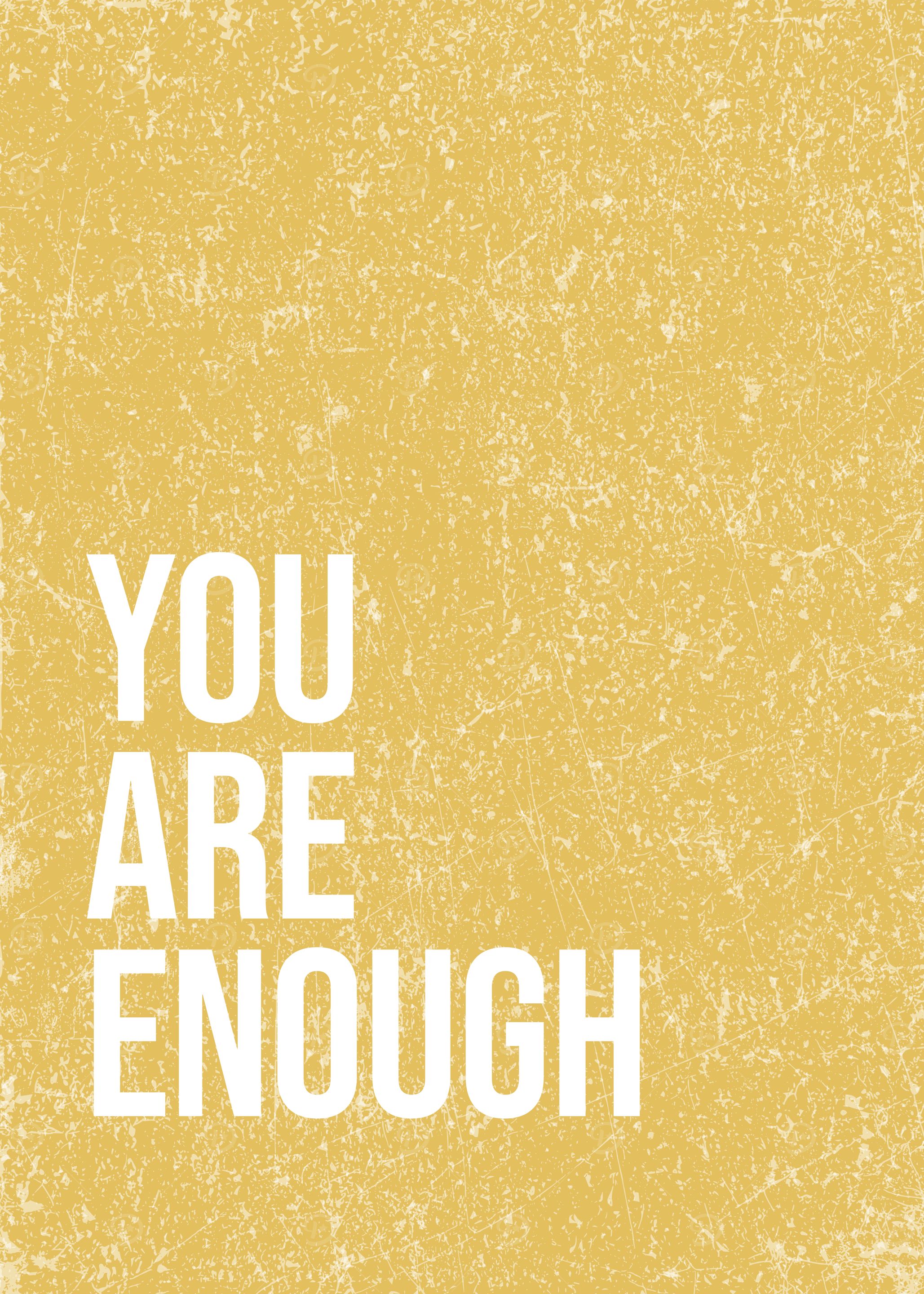 YOU ARE ENOUGH Self-Love Motivational Wall Art Decor