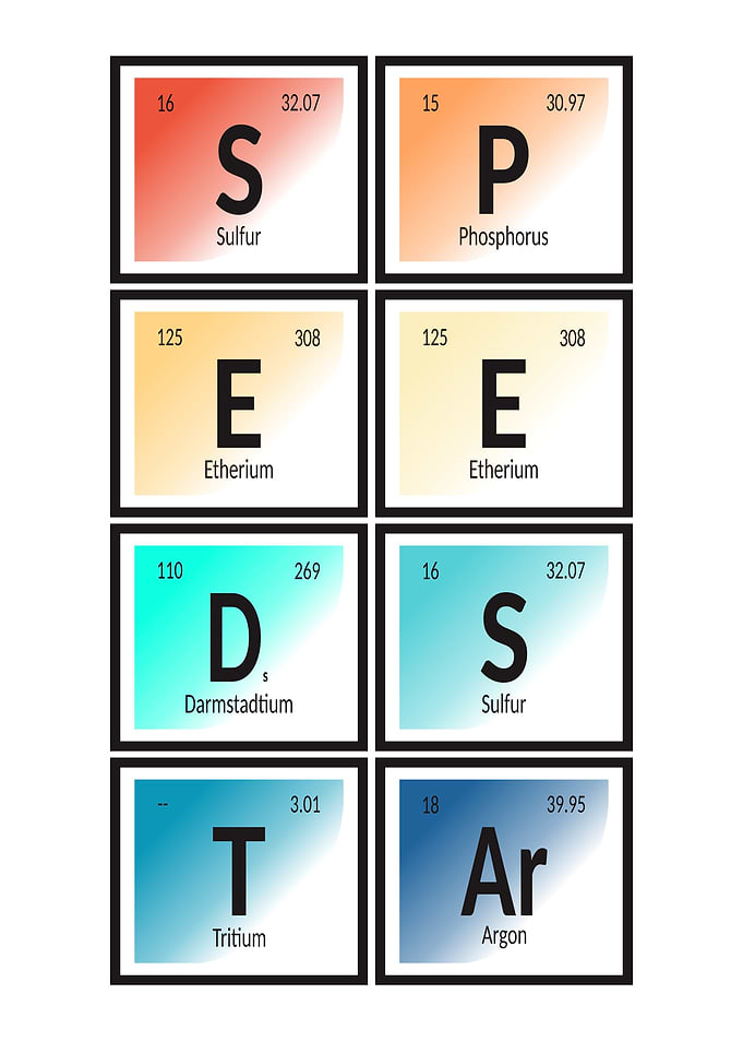 Speed Star Periodic Table Elements