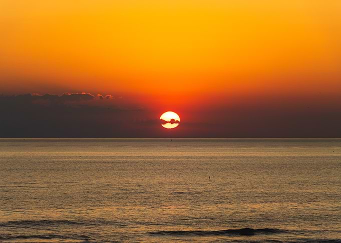 Sunrise over the ocean