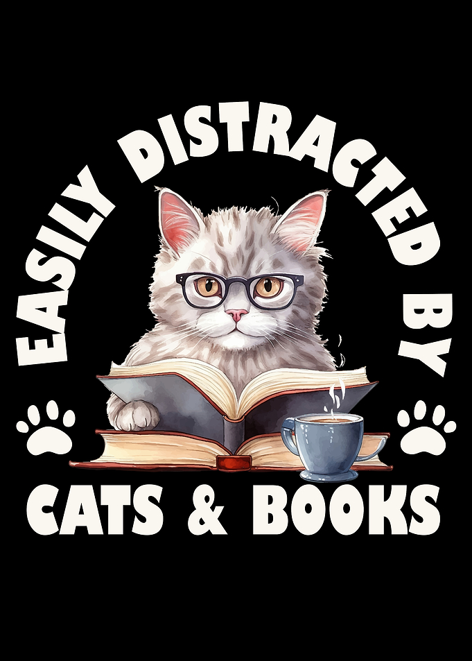 Easily Distracted by Cats and Books