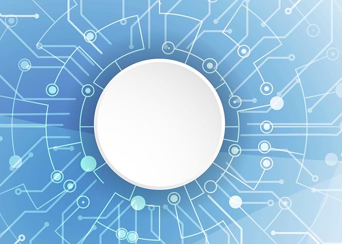 Abstract Blue Circuit Board Background