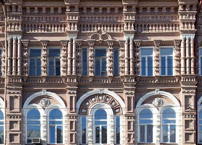 Ornate Brick Building Facade
