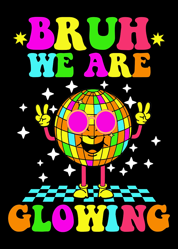 Bruh We Are Glowing Disco Ball Summer