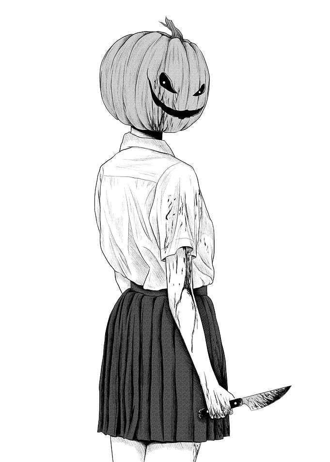 Pumpkin Head Girl