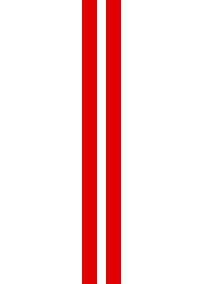 Red and White Racing Stripes