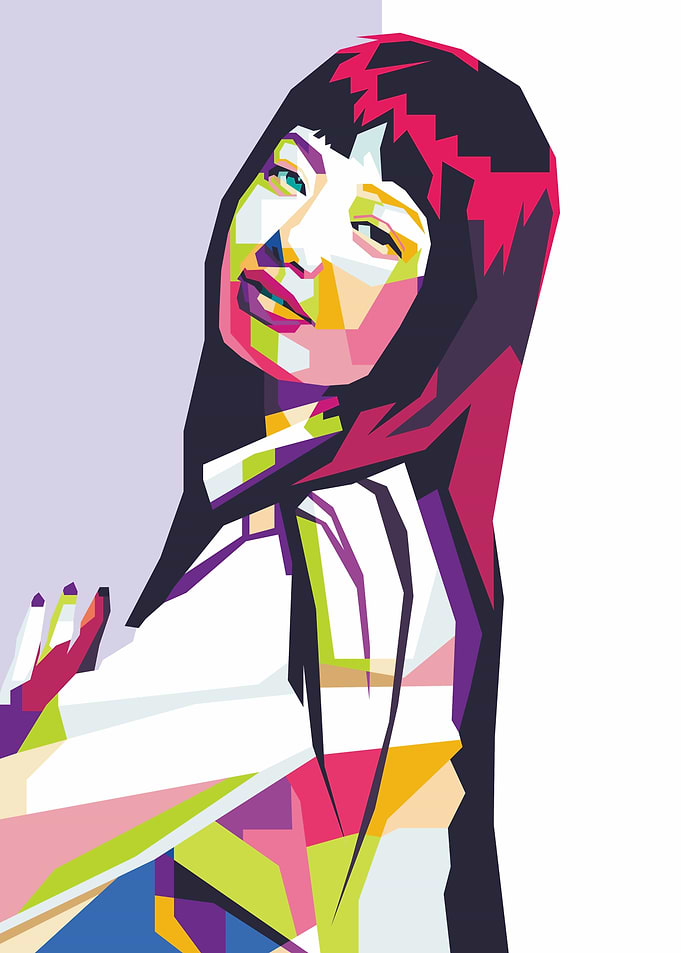 Colorful Elegance - WPAP Portrait of Miku