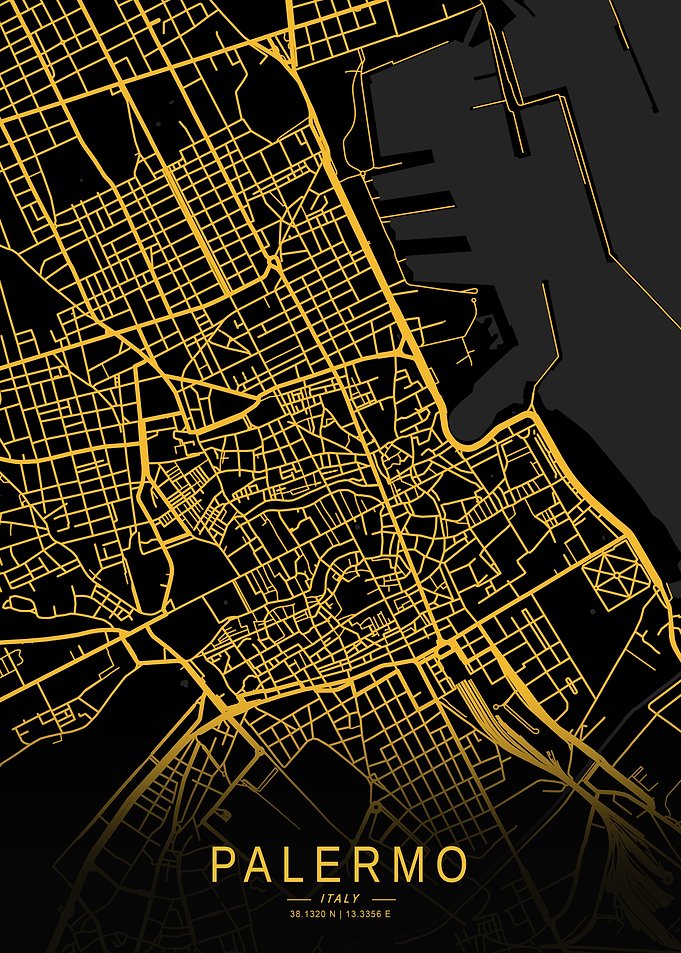 Golden Palermo City Map