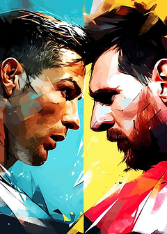 Ronaldo vs Messi: Face-Off Artwork