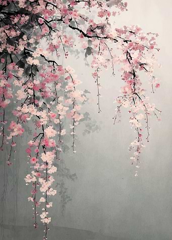 Cherry Blossom Branch Painting