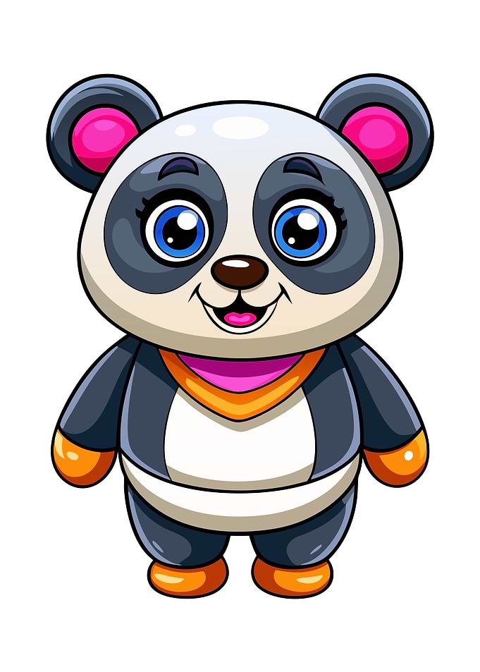 Cartoon Panda Character Illustration