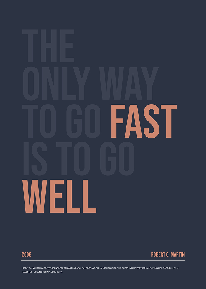 Go Fast Go Well Programming Quote Poster