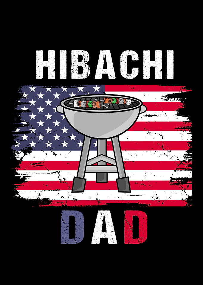 Hibachi Dad American Flag Grill Hibachi
