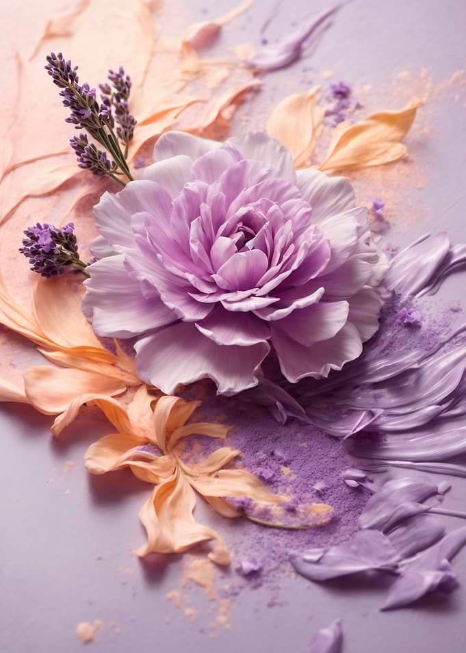Lavender Whispers in Floral Harmony