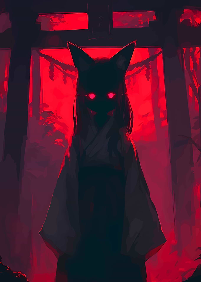 Fox Spirit in Red Light