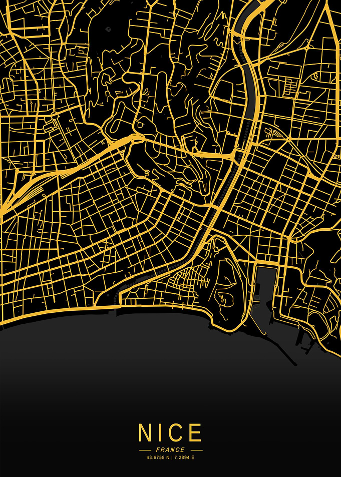 Golden Nice City Map