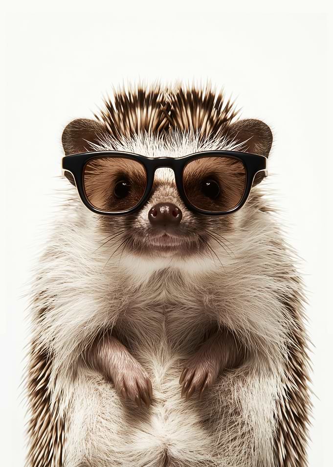 Cool Hedgehog with Glasses