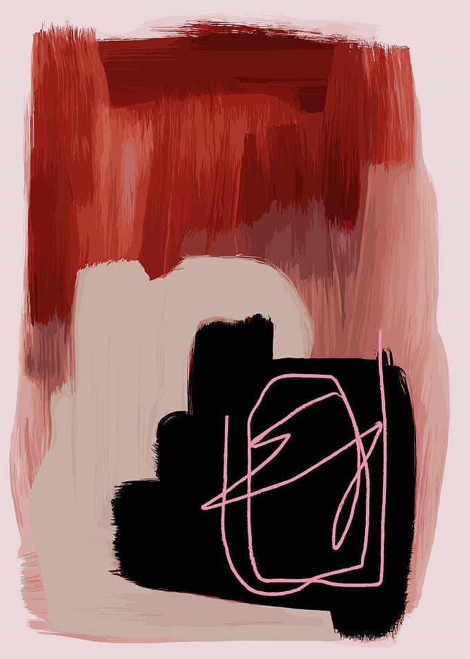 Abstract Brushstroke Painting