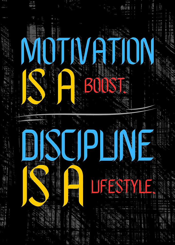 Motivation and Discipline Text Art