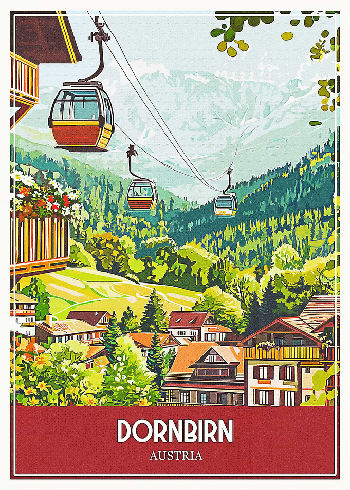 Dornbirn Austria Travel Poster