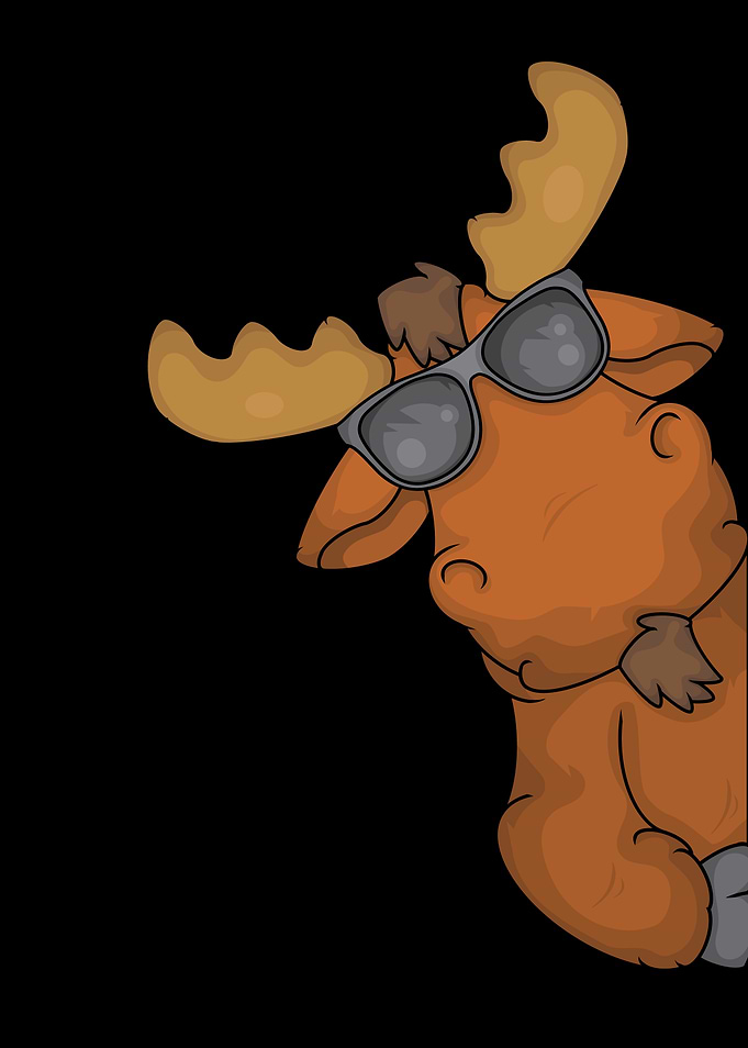 Cool Moose With Sunglasses Moose Gifts Moose