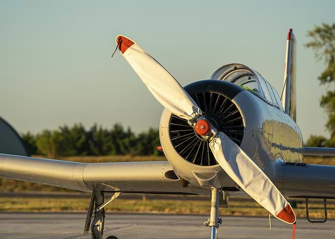 Vintage Airplane Close-Up