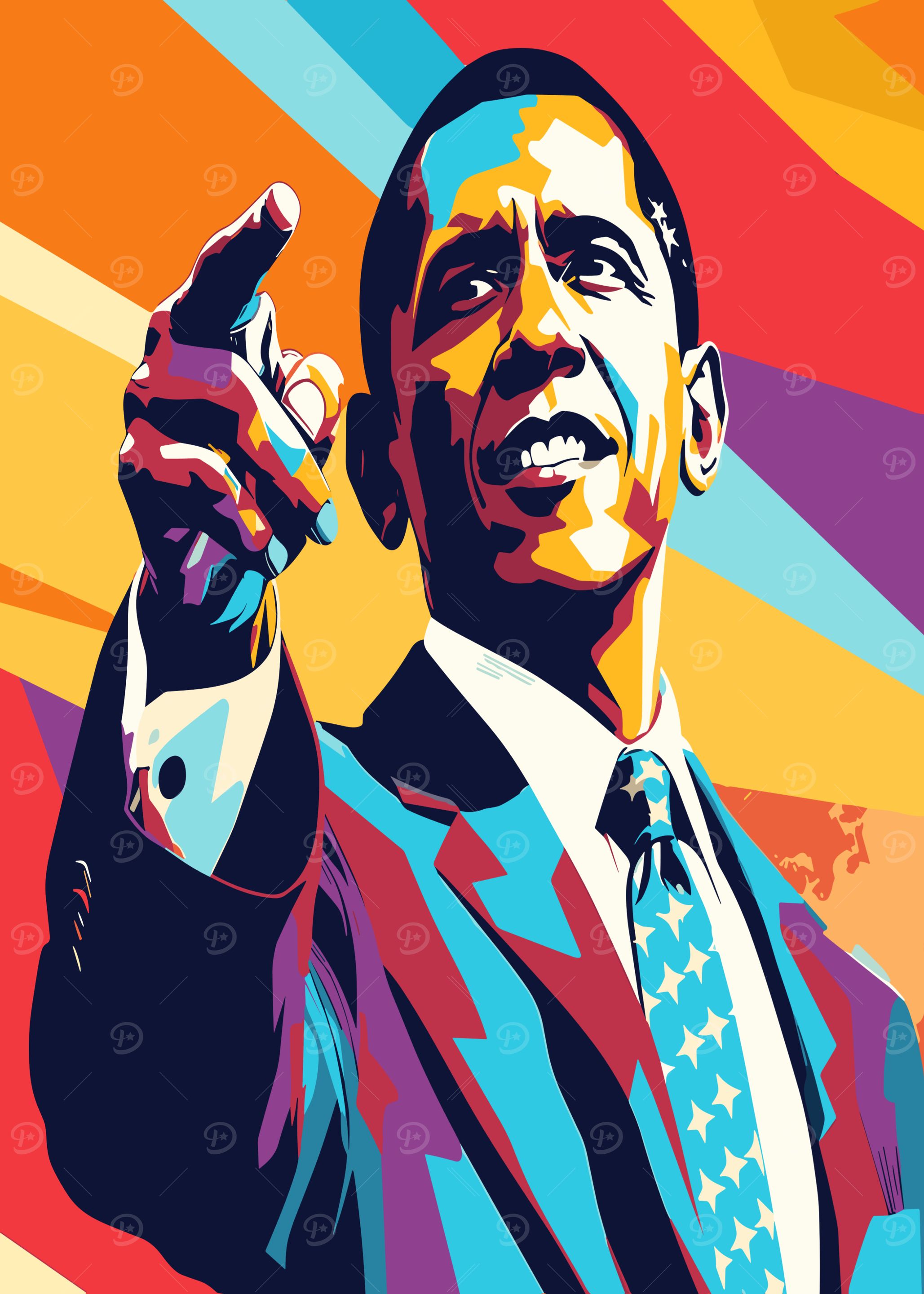 Barack Obama Pop Art Portrait