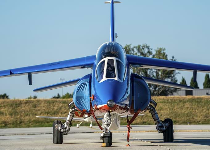 Blue Jet Aircraft Front View - french patrol - patrouille france