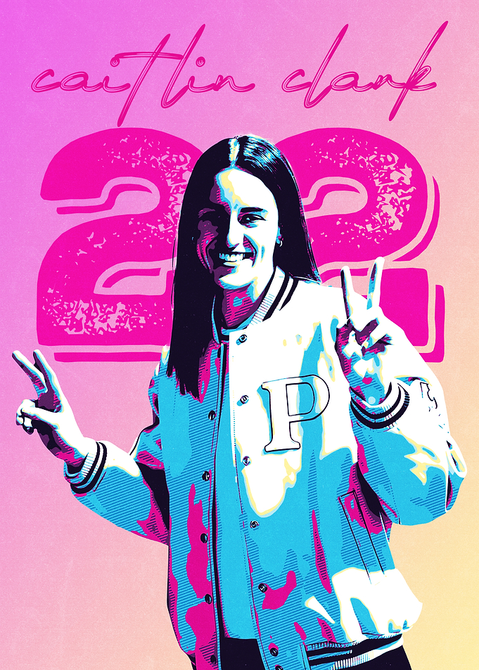 Caitlin Clark Pop Art Portrait