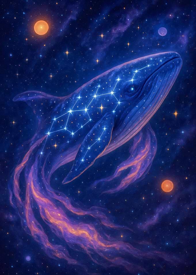 Celestial Whale Constellation in Space