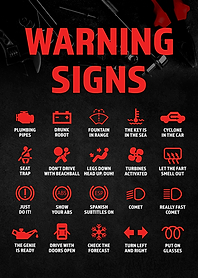 Funny Car Warning Signs Dashboard