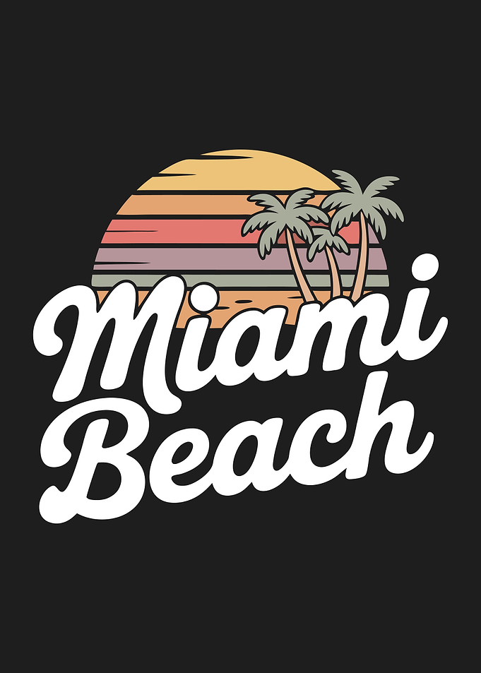 Miami Beach Retro Graphic