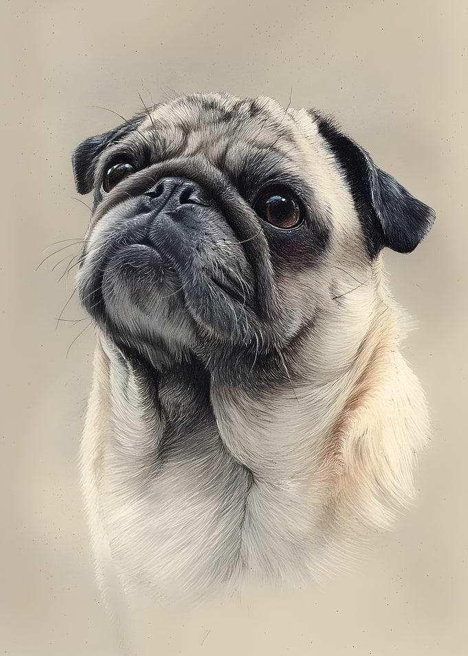 Pug Dog Portrait