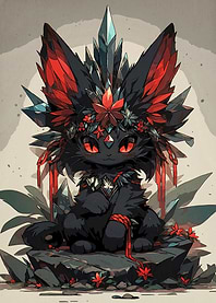 Crystal Crowned Black Cat