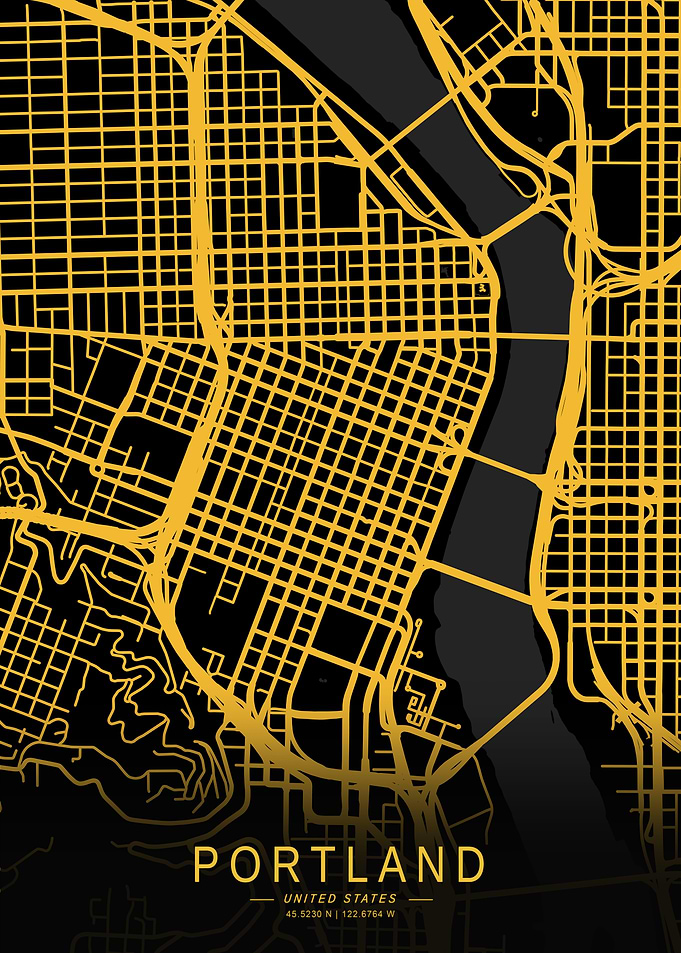Golden Portland City Map