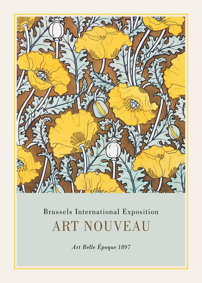 Brussels International Exposition Art Nouveau Poster