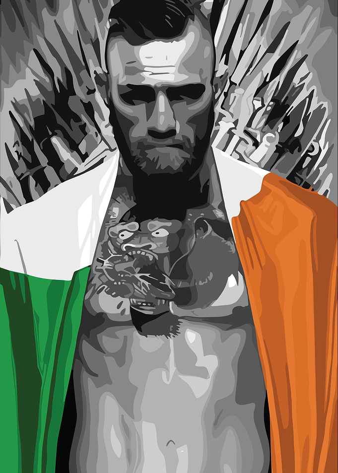 Conor McGregor Irish Flag Portrait