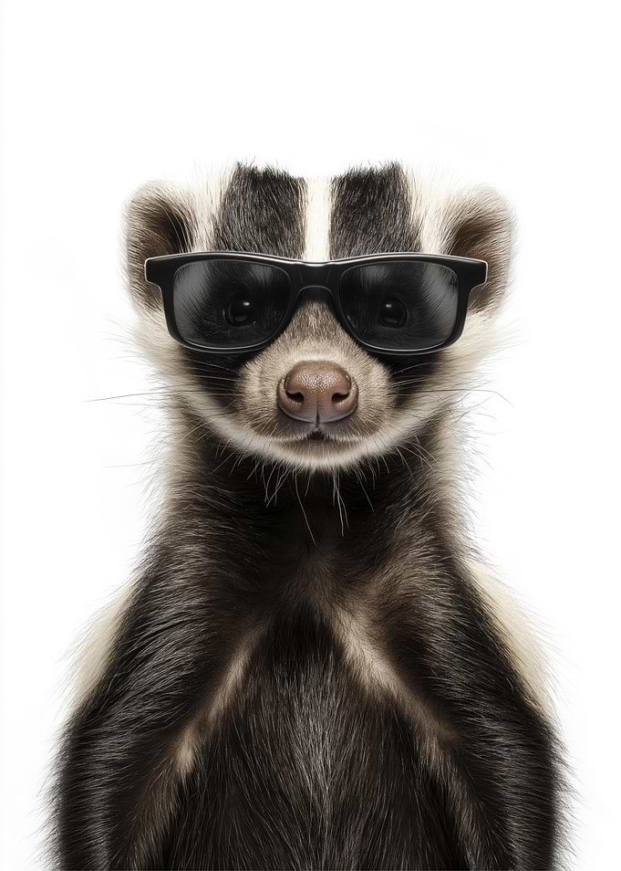 Cool Skunk with Sunglasses