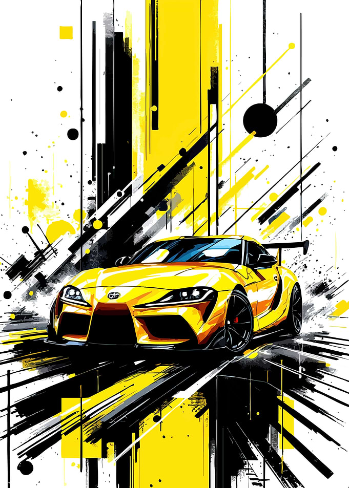 Toyota Supra Abstract Art