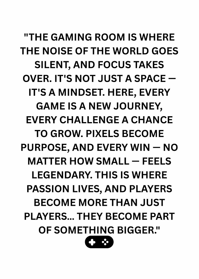 Gaming Room Inspirational Quote Poster