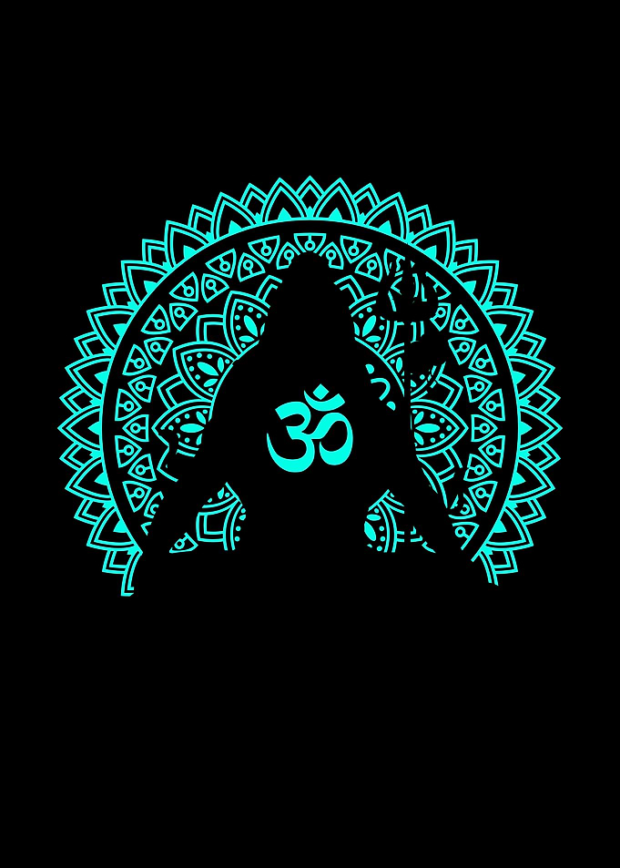 Shiva with Om Symbol Mandala