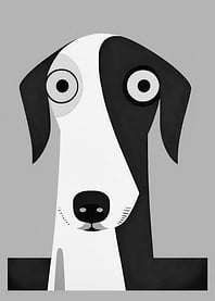 Abstract Dog Portrait